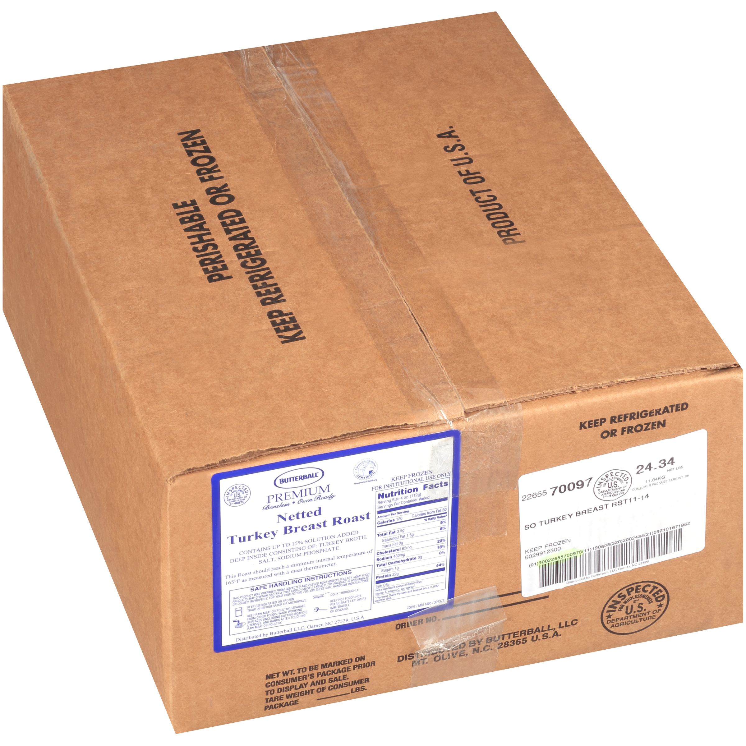 RTC 15% Netted Turkey Breast Roast 11-14 lbs